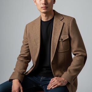 Vintage John Weitz by Palm Beach Sport 100% Pure Wool Men's Sports Jacket S 42L